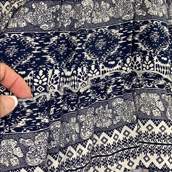 Altar’d State navy and white peasant blouse/dress - Picture 4 of 7